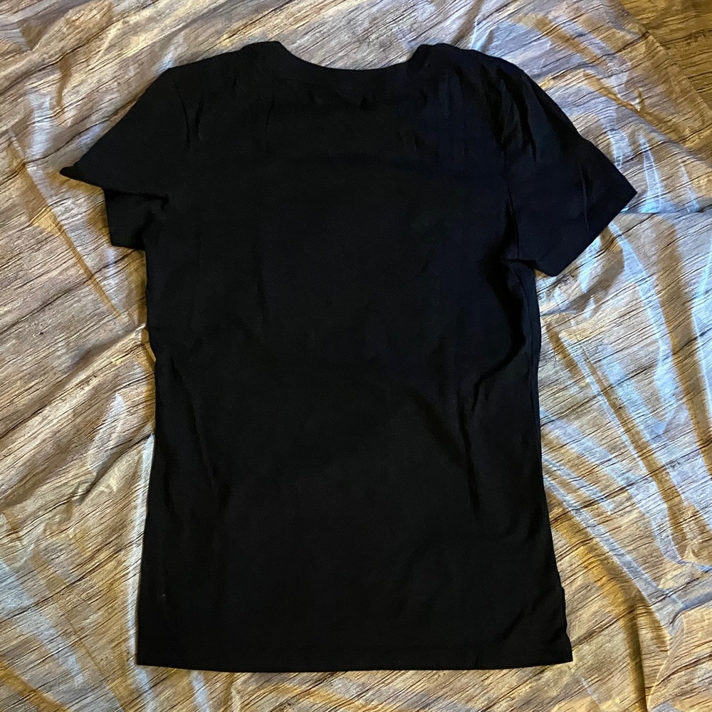 Gilmore Girls Black Tee with Gold Luke's Coffee Shop Design - Picture 5 of 5